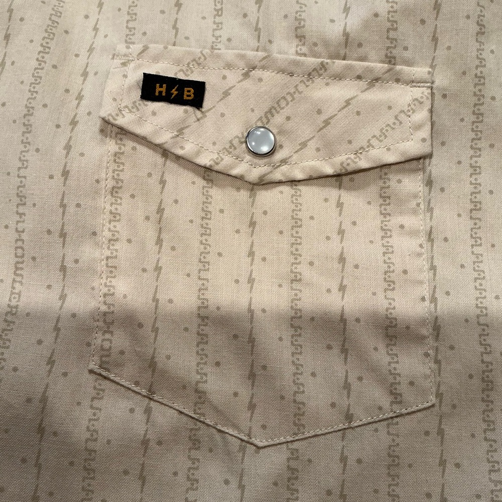 Howler Bros striped cotton-poly blend western pearl snap shirt - Picture 6 of 12